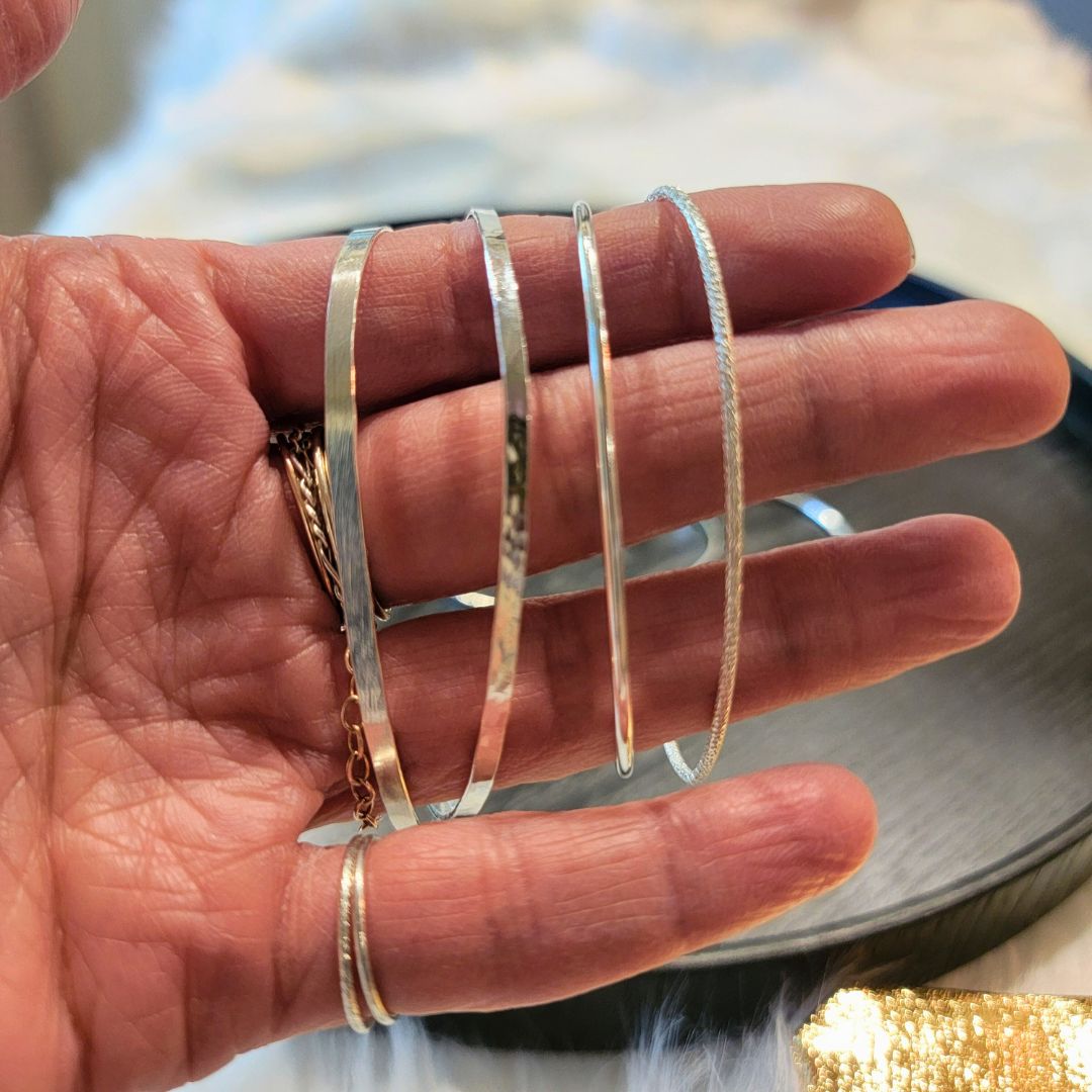 Permanent Bangle Bracelet Sterling Silver