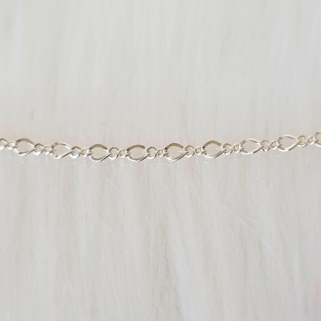 Sterling Silver Figure 8 Perment Bracelet Chain