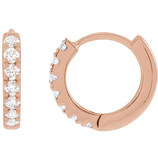 Lab Created Diamond Huggie Earrings 14k Gold