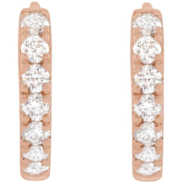 Lab Created Diamond Huggie Earrings 14k Gold