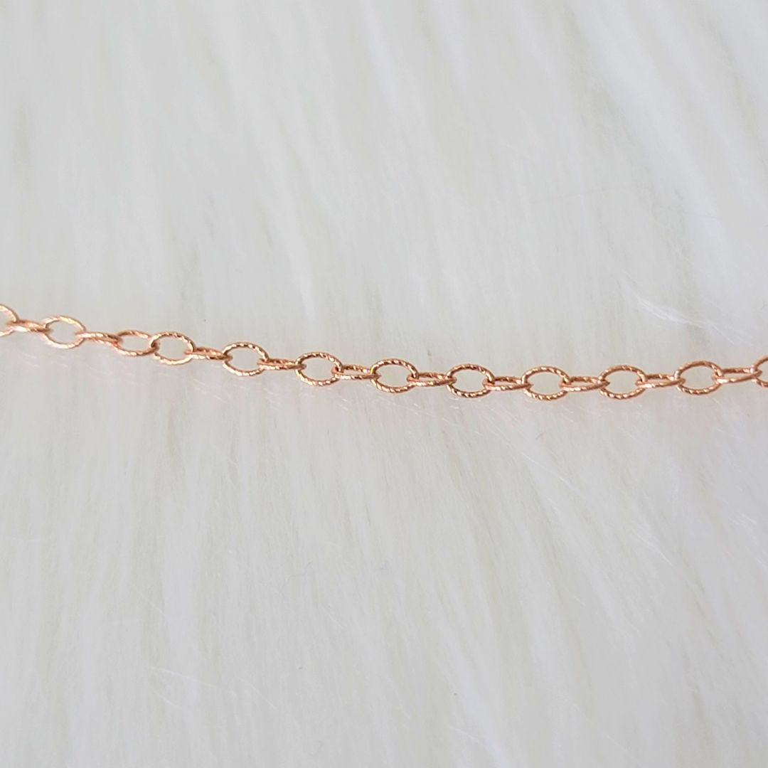 Oval Twist 14k Rose Gold Permanent Jewelry Chain