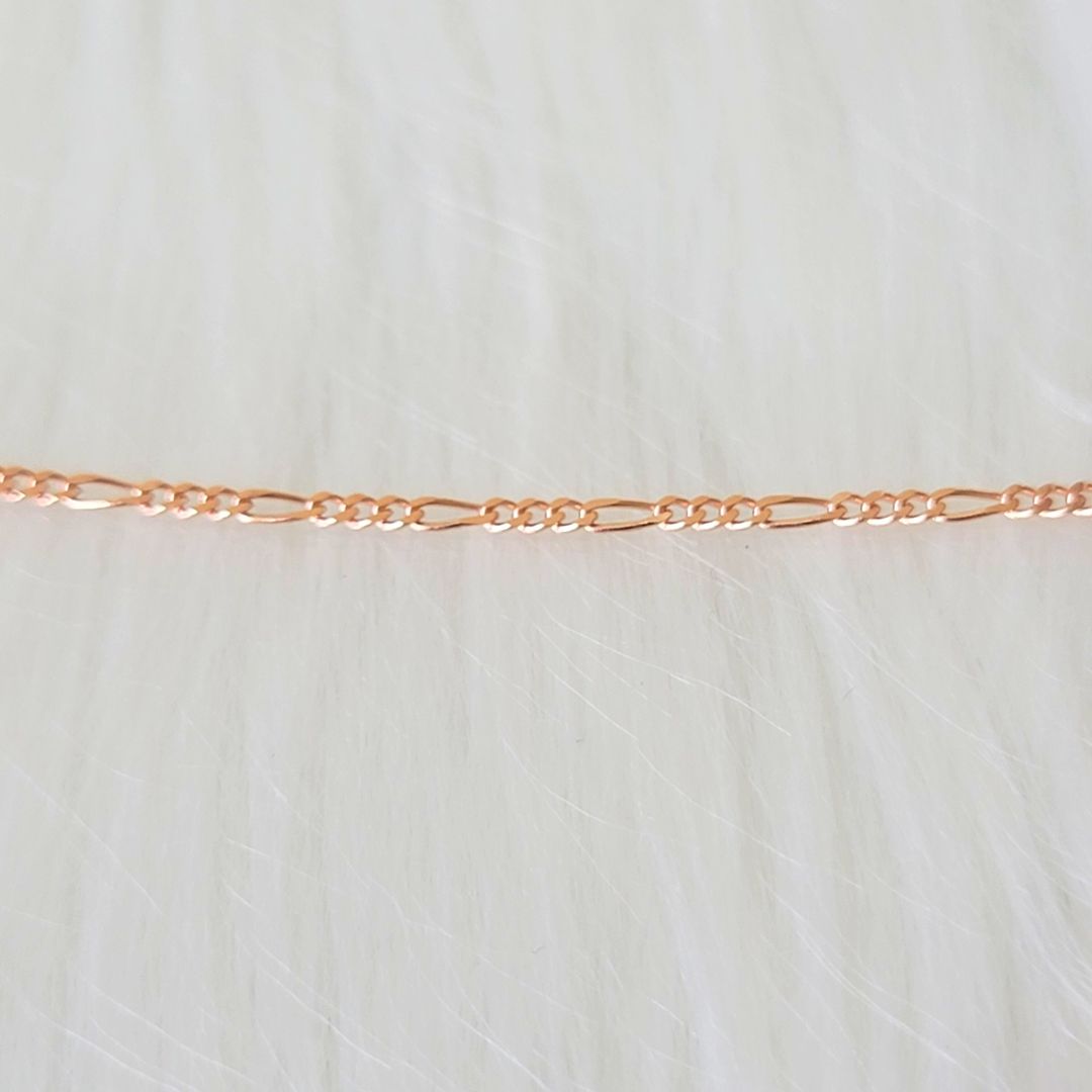 Dainty Figaro 14k Rose Gold Permanent Jewelry