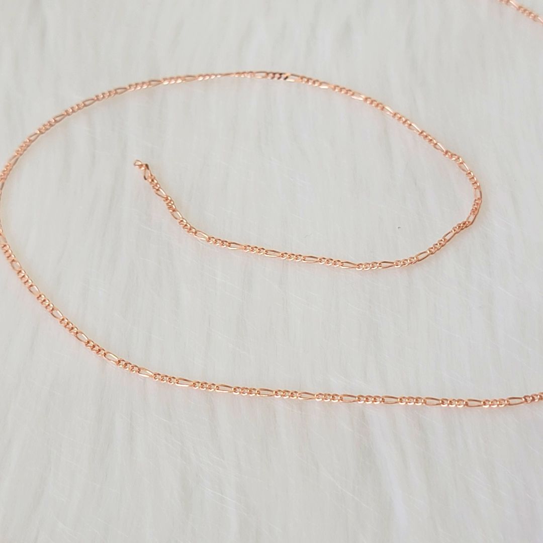 Dainty Figaro 14k Rose Gold Permanent Jewelry