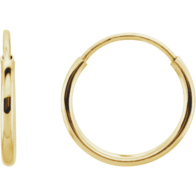 14k Gold Infinity Hoop Earring