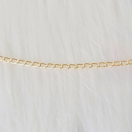 Light Curb 14k Yellow Gold Permanent Jewelry