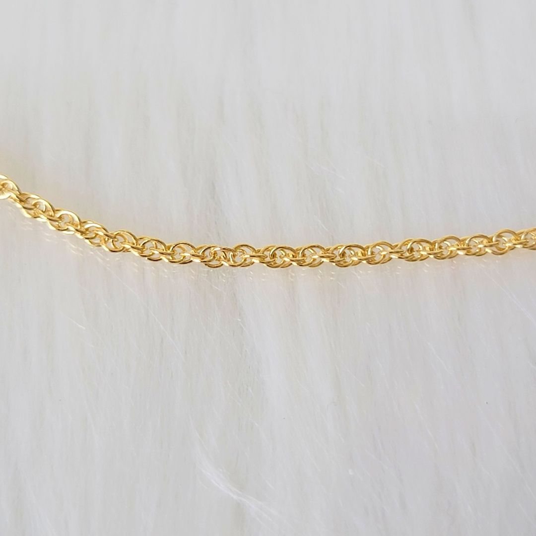 14k Yellow Gold Rope Permanent Bracelet Chain