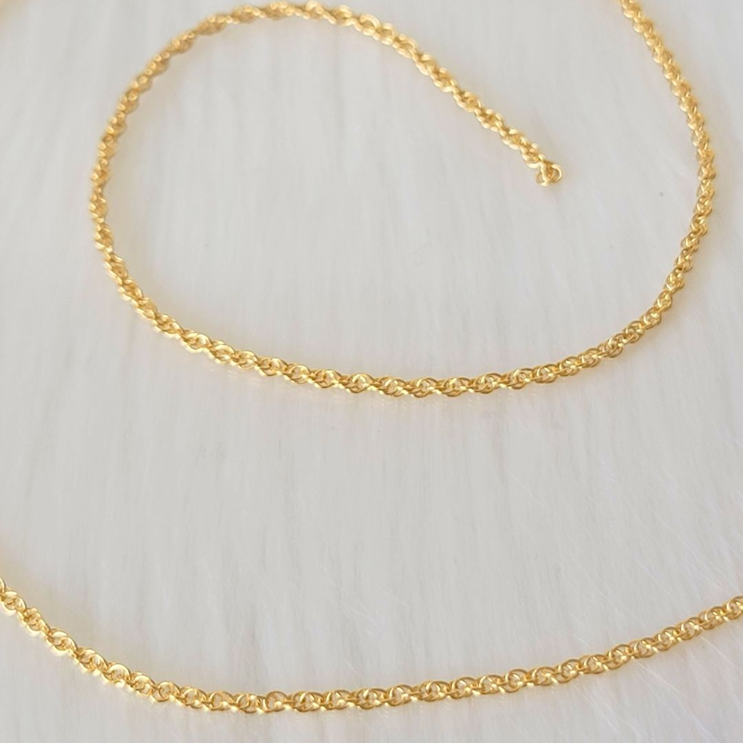 14k Yellow Gold Rope Permanent Jewelry Chain