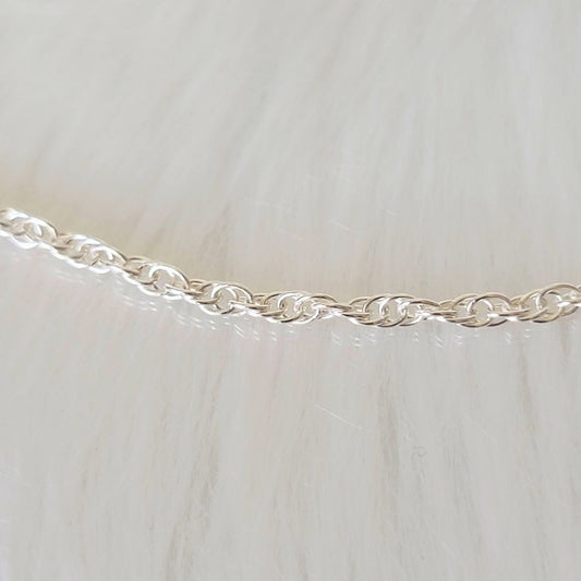 2.0mm Rope Sterling Silver Permanent Jewelry Chain