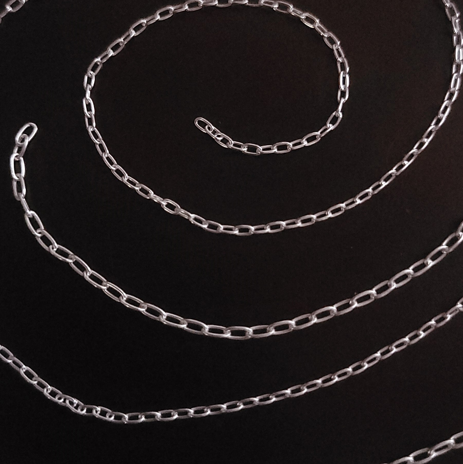 Oval Link Medium and Small Permanent Bracelet Chains Side by Side