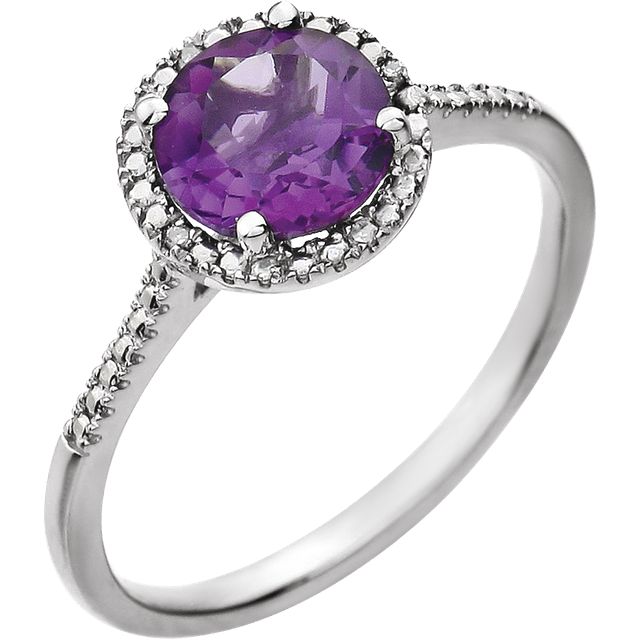 Halo sales birthstone ring
