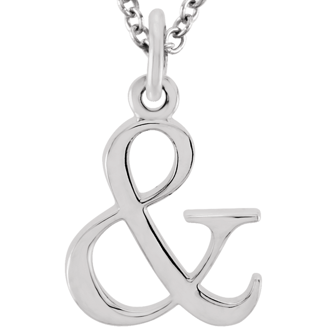 & Ampersand Symbol 14k Gold Necklace