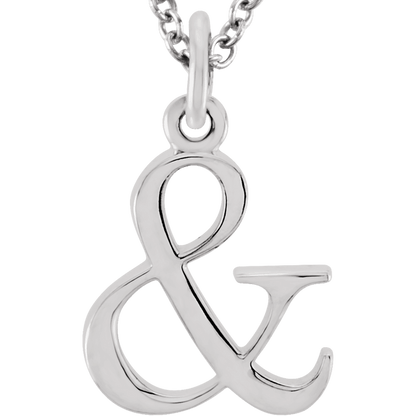 & Ampersand Symbol 14k Gold Necklace