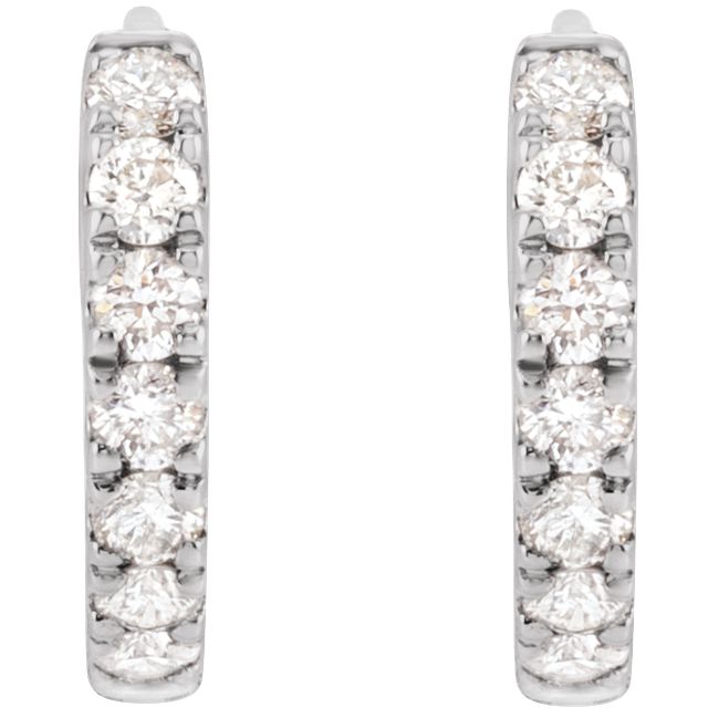 Lab Created Diamond Huggie Earrings 14k Gold