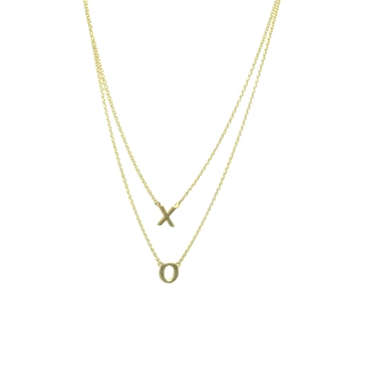 X & O Necklace 14k Yellow Gold