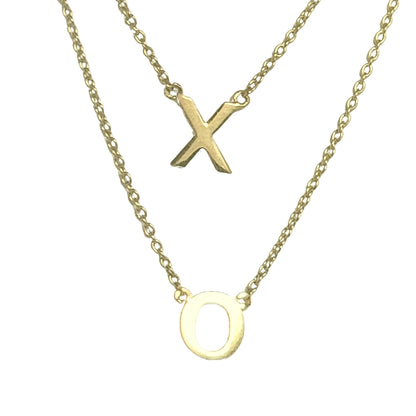 X & O Necklace 14k Yellow Gold